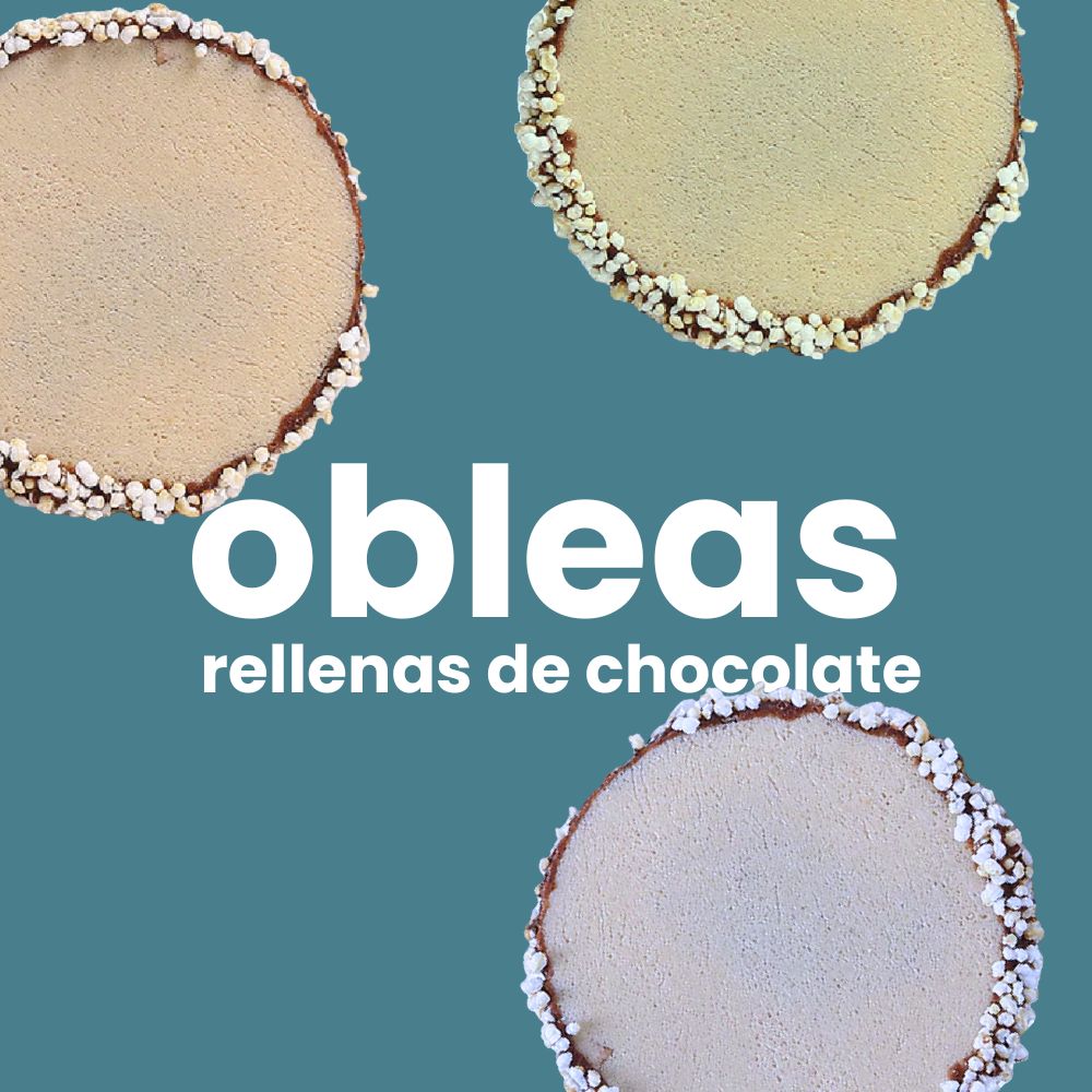 Obleas rellenas de chocolate